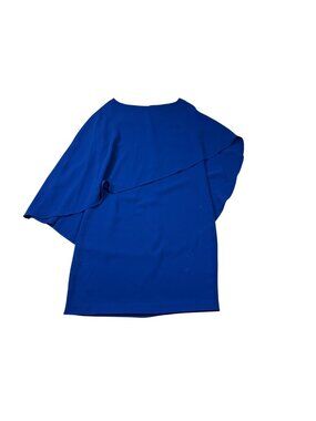 Trina Turk Womens Blue Asymmetrical Layered Dress XS Elegant FLAW (bin LL147)